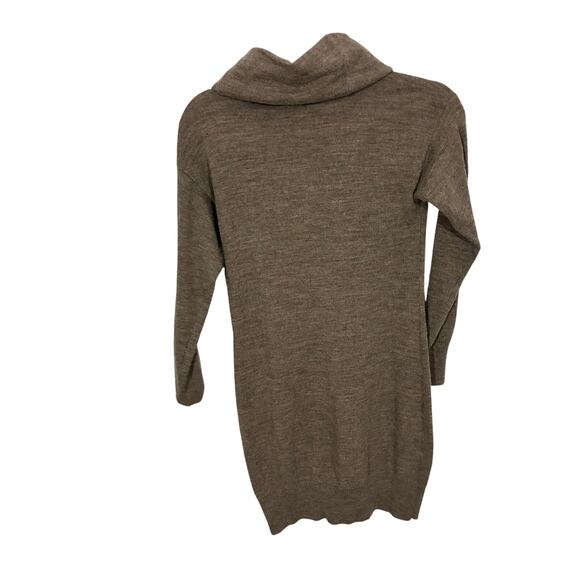 Lagenlook Cowl Neck Wool Sweater Dress Preppy Minimalist Brown Susan Bristol XS - Picture 3 of 3